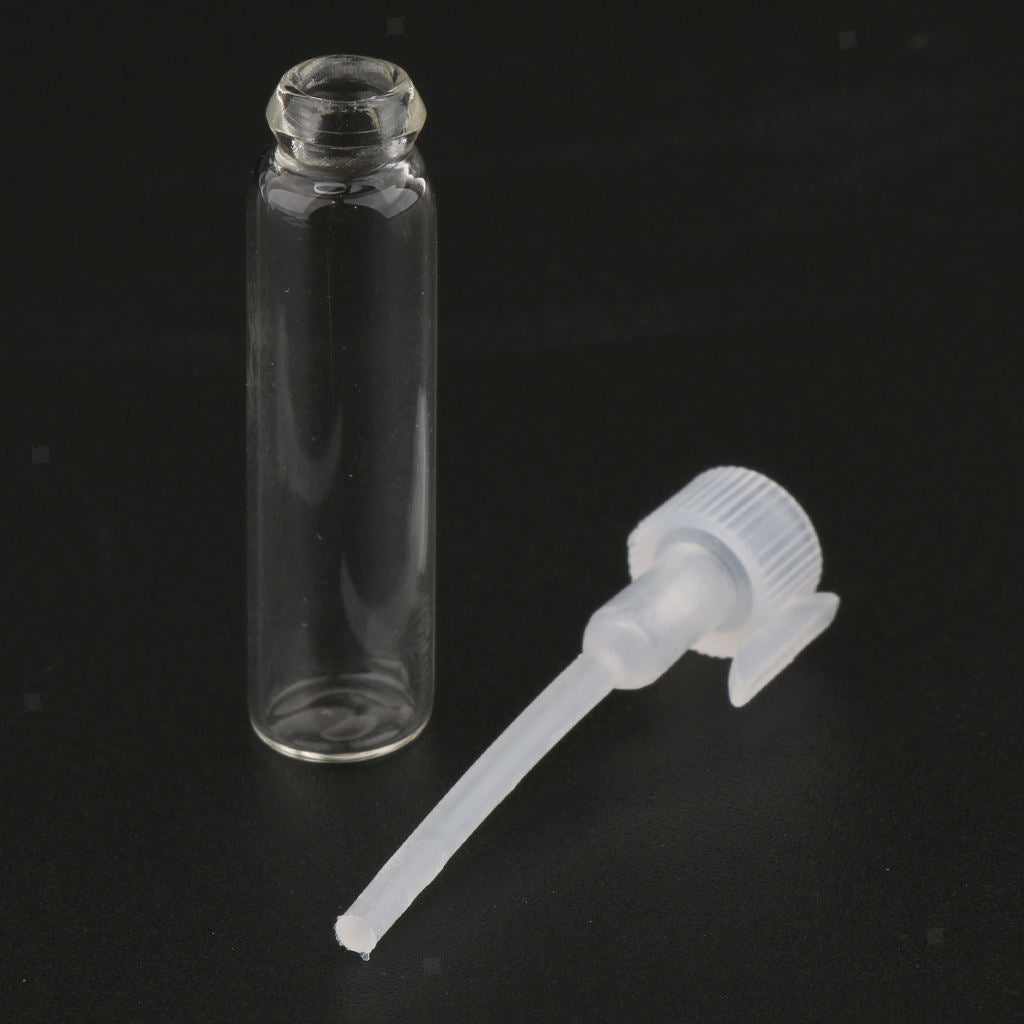 Pack of 120 1ml Mini Clear Glass Bottle Jar Sample Vials Perfume Liquids