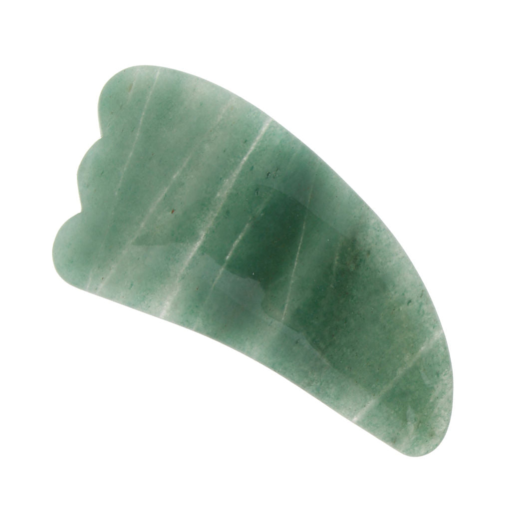 2 Pcs Natural Jade Guasha Board Chinese Traditional Scraping Massage Tool