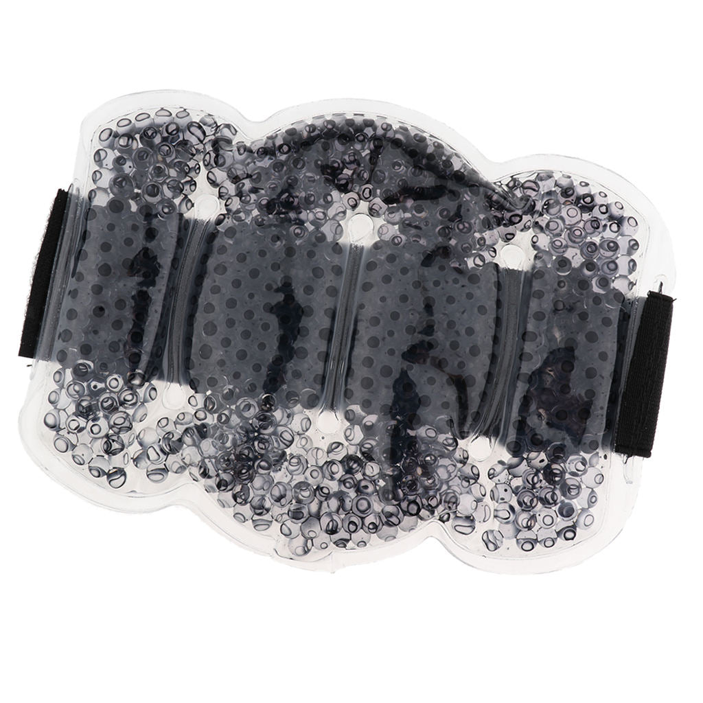 Reusable Gel Beads Hot Cold Compress Ice Pack Elbow Wrist Muscle Wrap Black