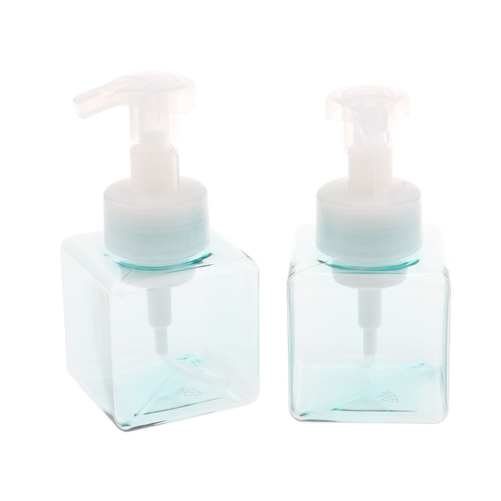 12Pcs 250ml Square Foam Lotion Pump Bottle Dispenser Vials Jar