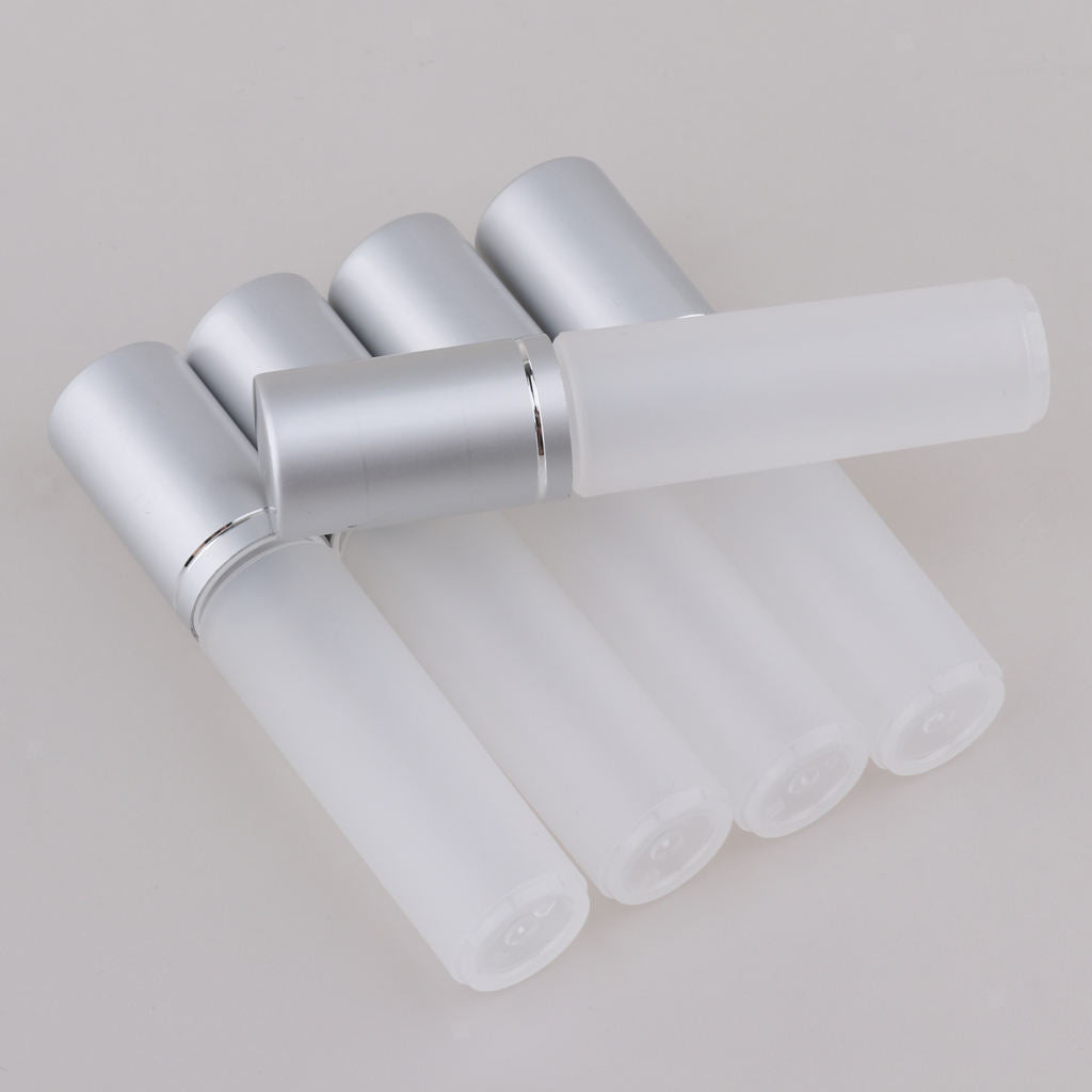 5 Pieces 5ML Empty PP Roll On Bottles for Essential Oil Perfume Sliver Lid