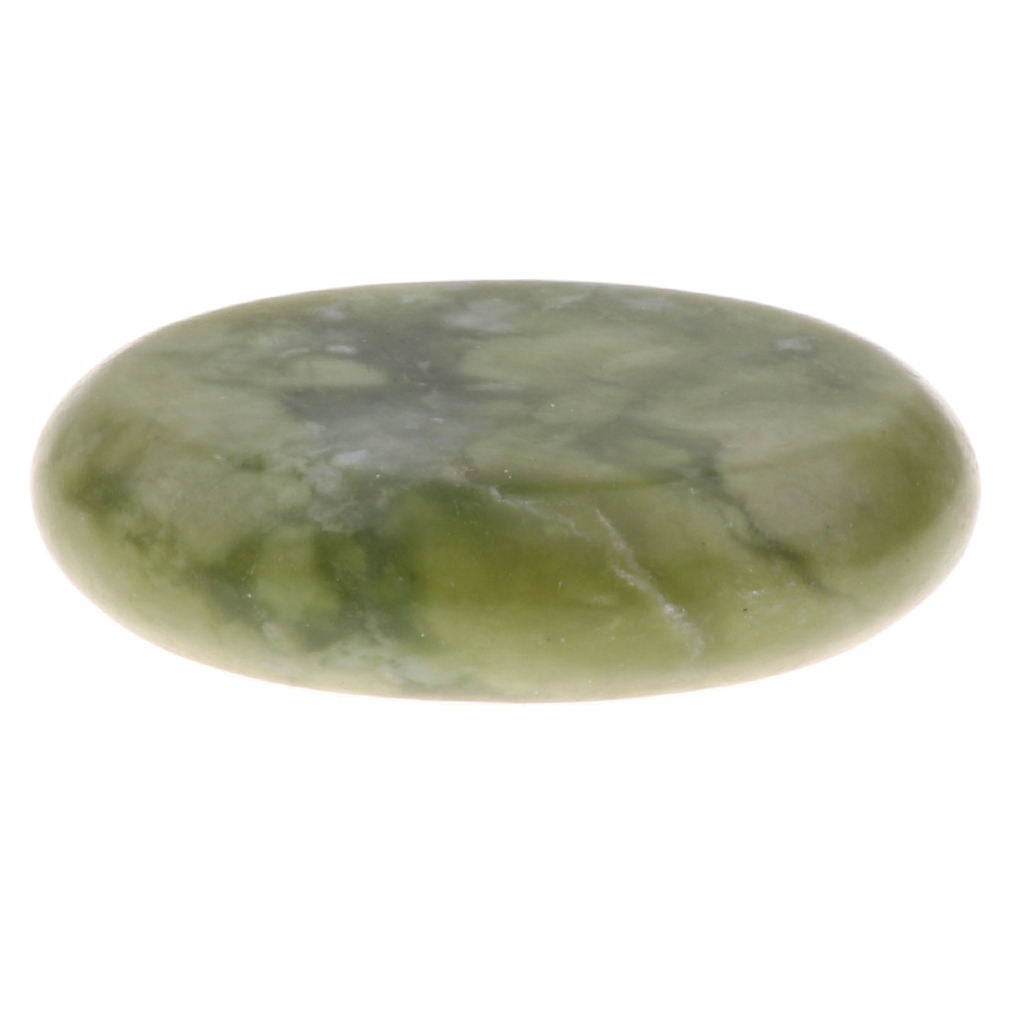 2Pcs Natural Facial Massage Relaxation Energy Jade Stones Rocks for Hot Spa