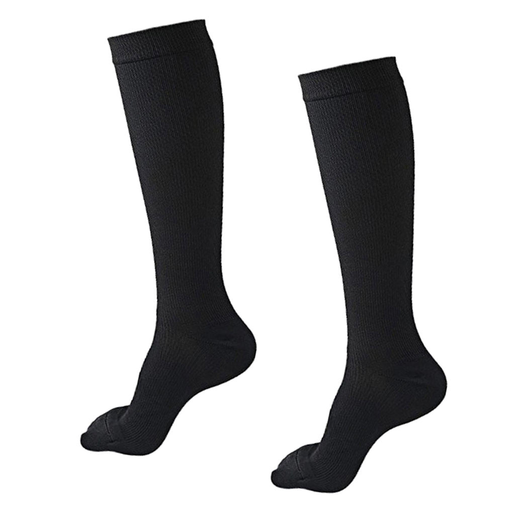 2 Pairs Women Knee High Compression Socks for Sports Nursing Non-Binding