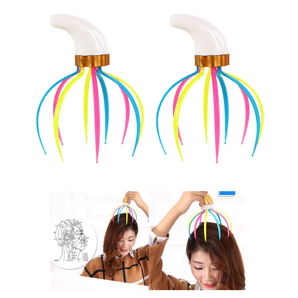 2 Packs Plastic No Snags Head Scalp Massager Massage Tool for Hair Growth