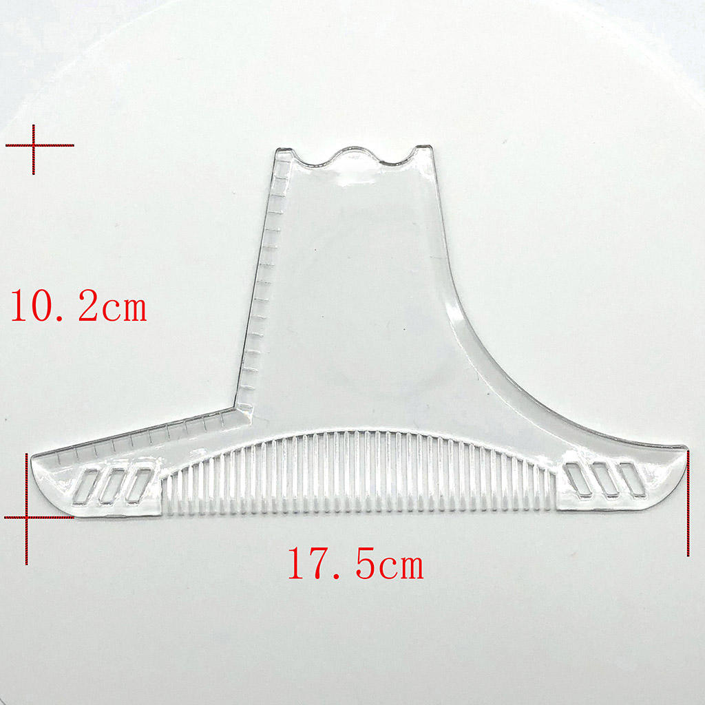 Beard Shaping Template Line Up&Edging Men's Beard Combs Trimmer Razors Clear