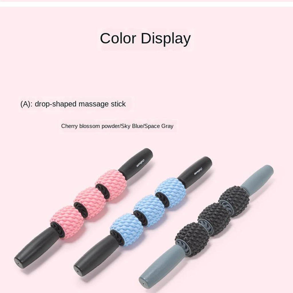 Yoga Muscle Roller Massager Stick Tools Roller Massager with Fascia Ball