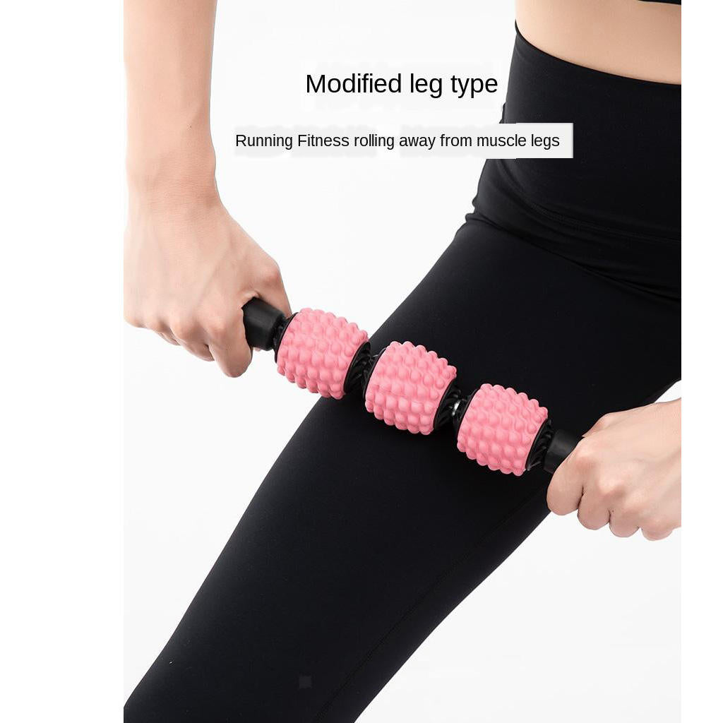 Yoga Muscle Roller Massager Stick Tools Roller Massager with Fascia Ball