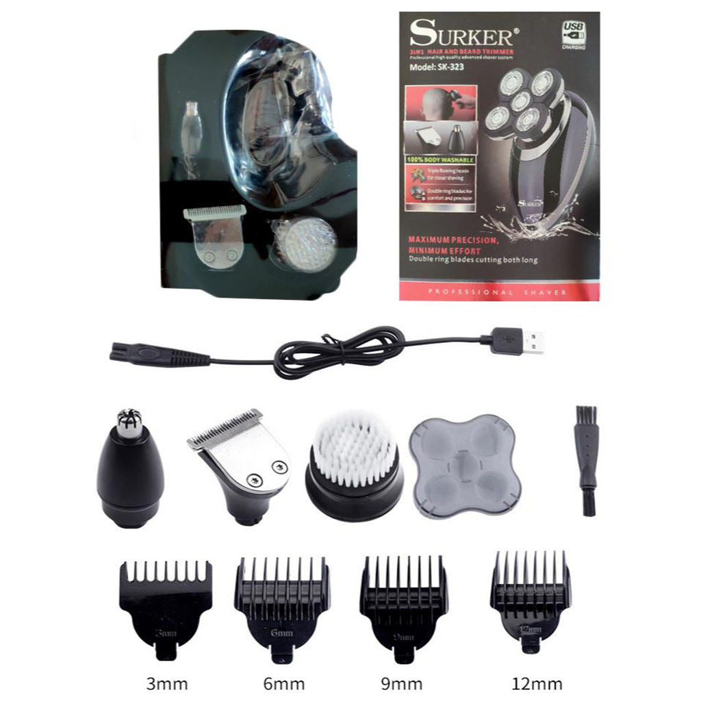 Multi-functional Electric Shaver Nose Hair Trimmer USB Rechargeable Razor