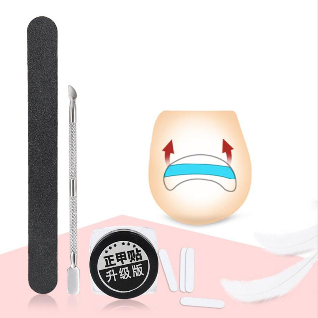 Professional Ingrown Toenail Corrector Tape w/Pusher Nail File Set Pain Ease