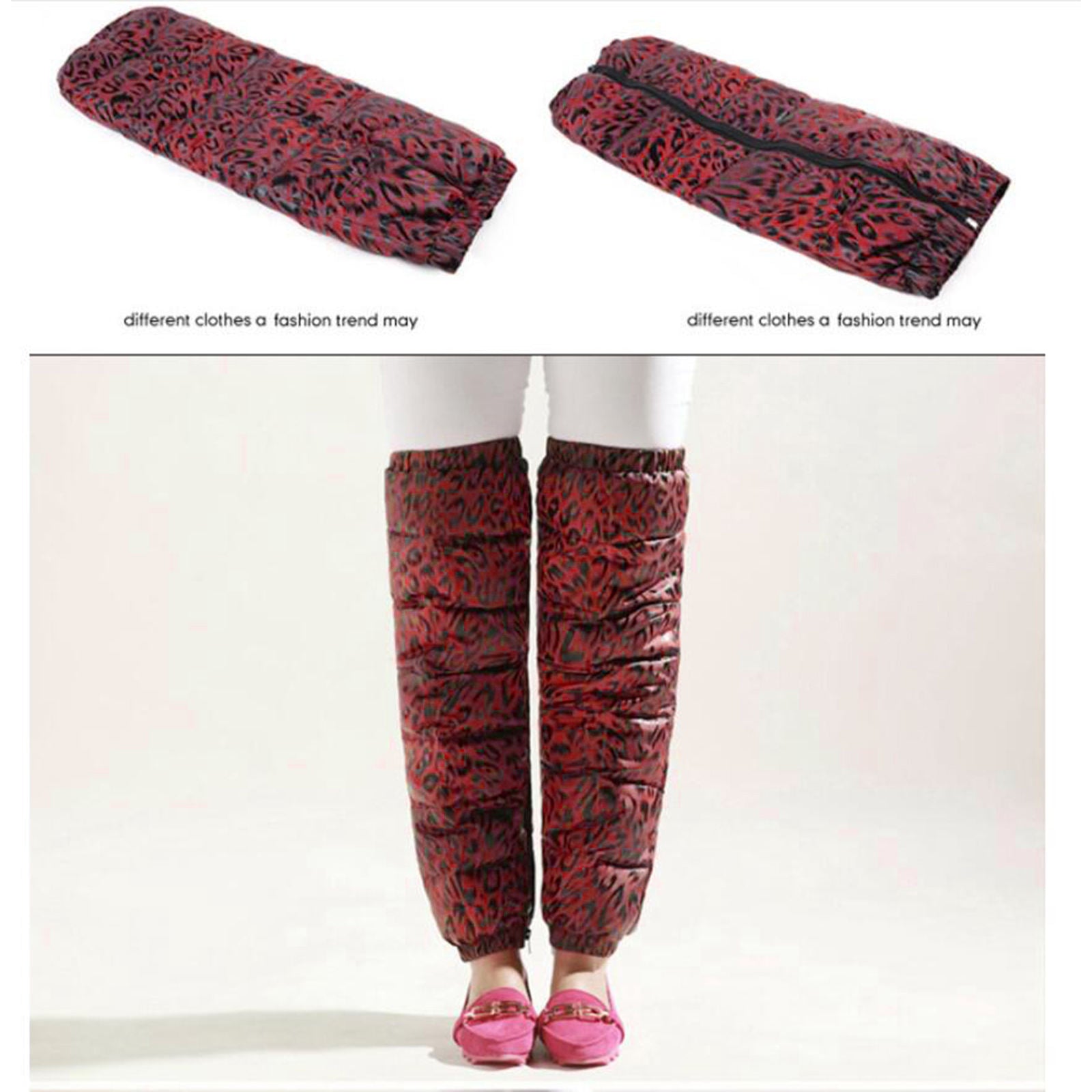 Windproof Motorcycle Leg Warmer Knee Pad Knee Protective Guard  Red S