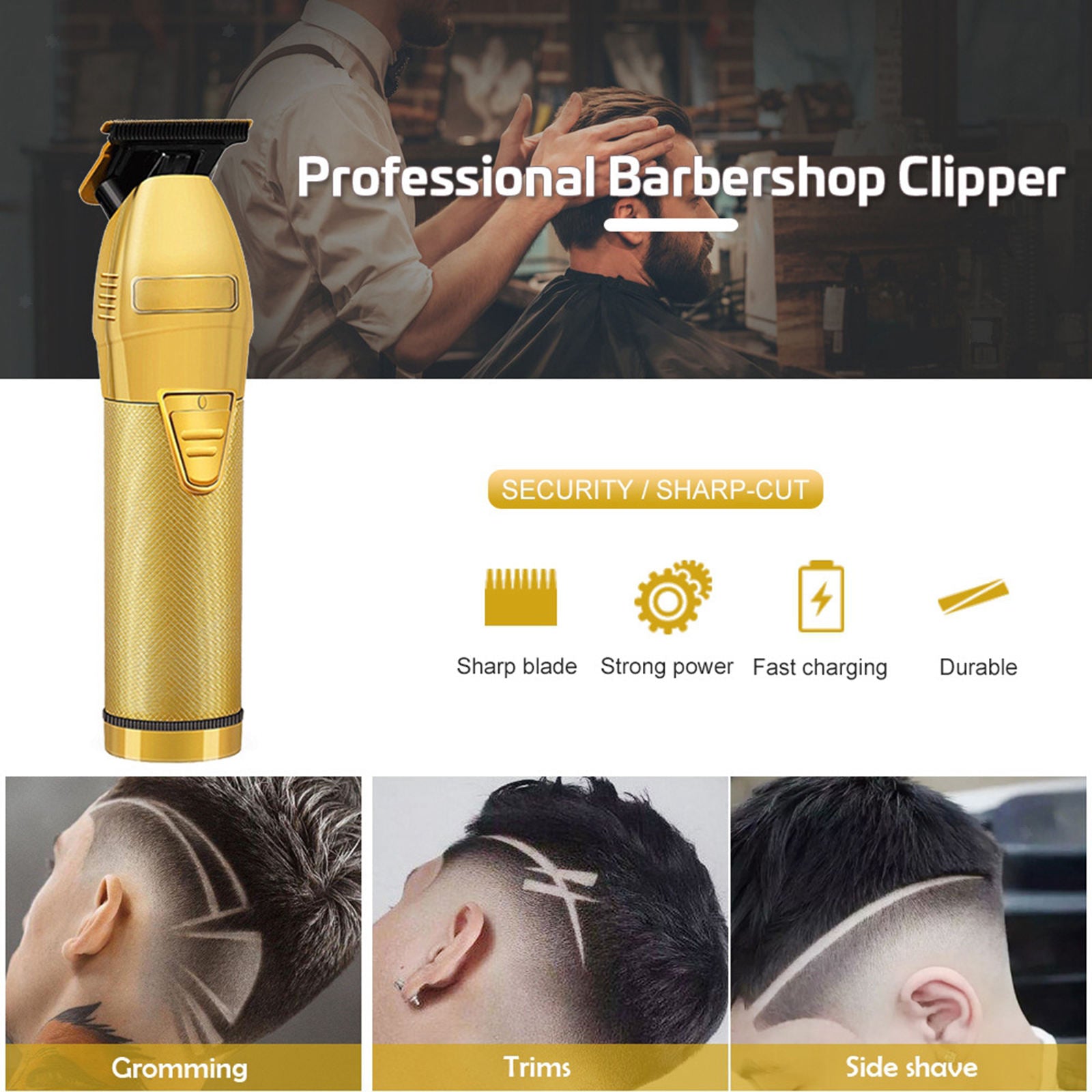 Hair Clipper Electric Cordless Trimmer Shaver Hair Cutting Shaving Machine