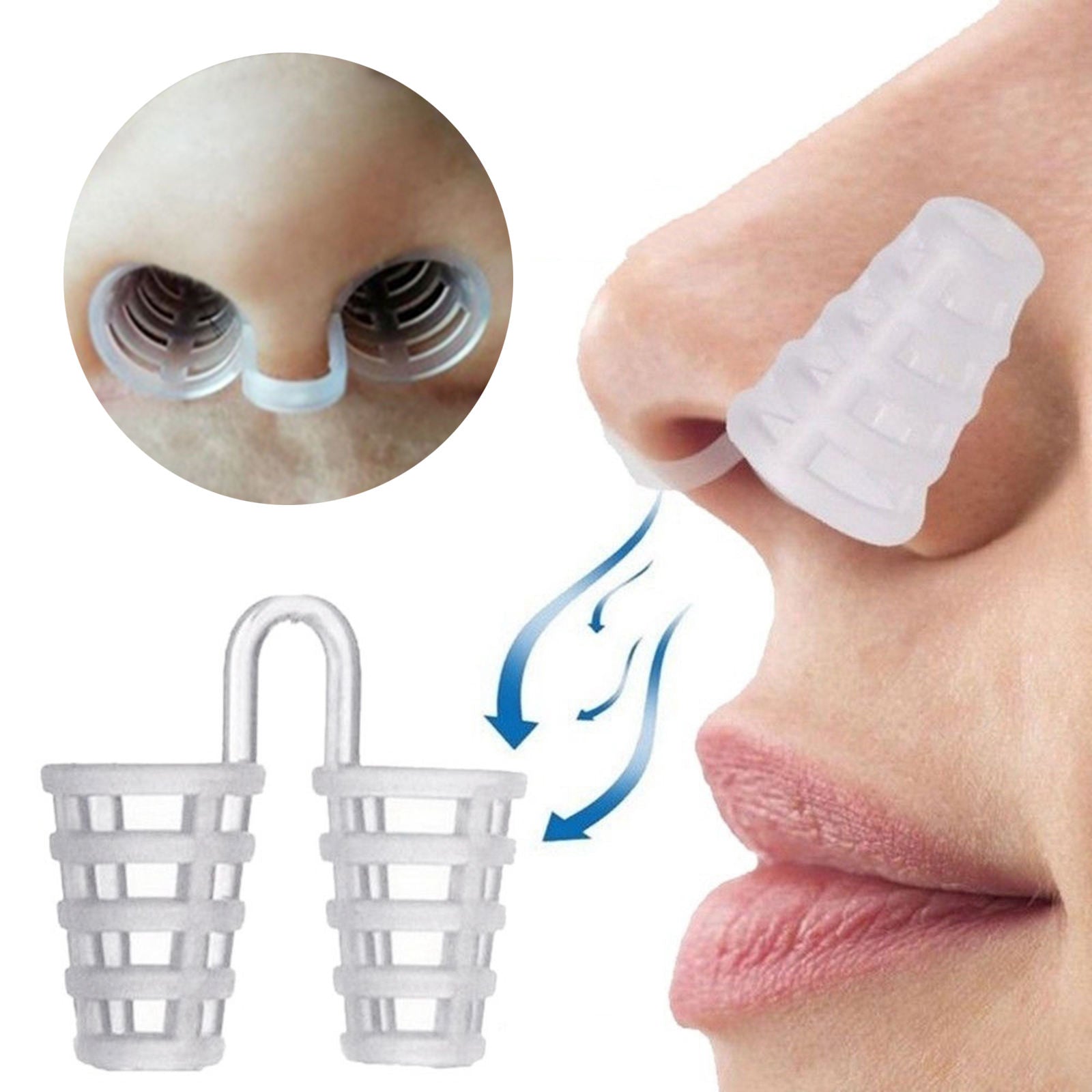 Unisex Clear Anti Snore Devices Breathing Relief Nasal Dilator Reusable
