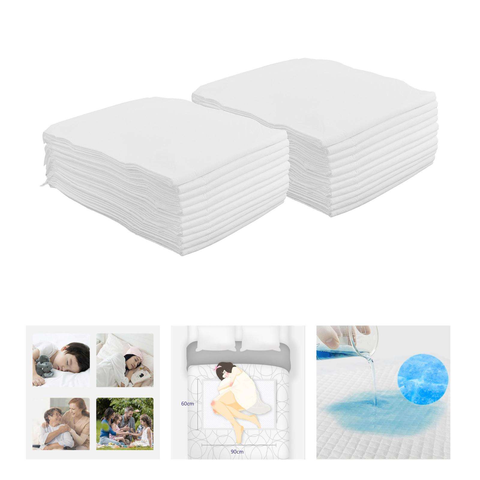 Set of 20 Absorbent Disposable Incontinence Bed Pads Protection Sheet Covers