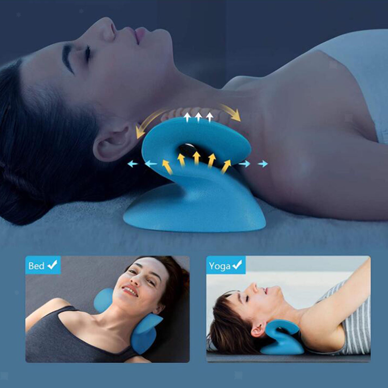 Ergonomic Cervical Traction Device Neck Stretcher Muscle Relax Relaxation