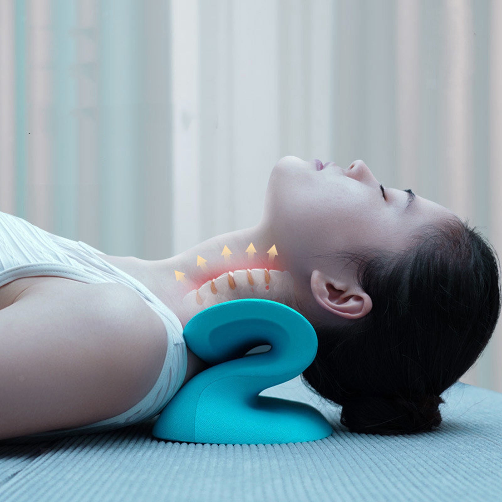 Ergonomic Cervical Traction Device Neck Stretcher Muscle Relax Relaxation