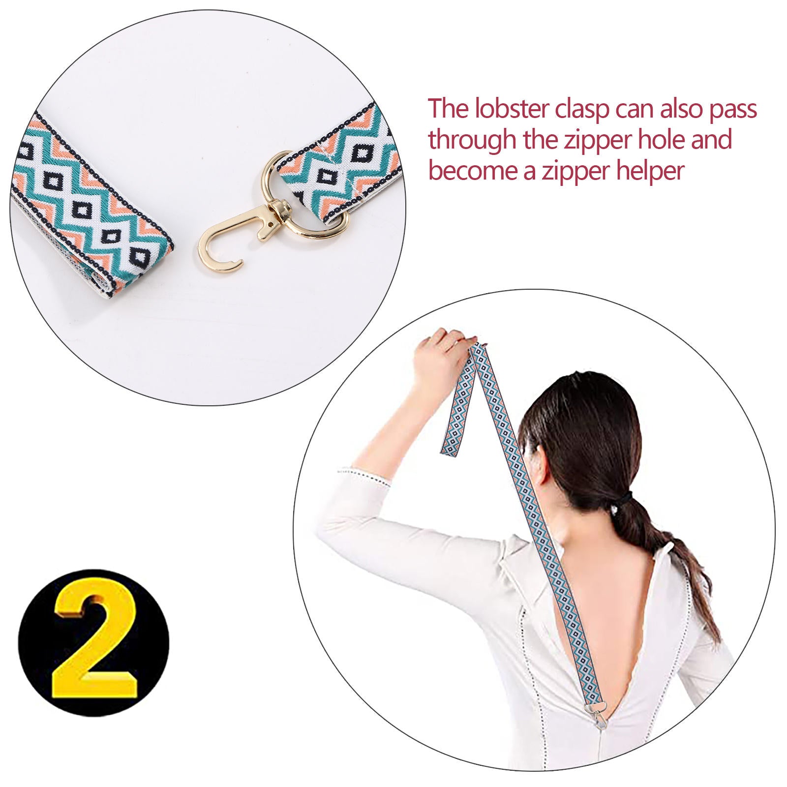 Portable Dress Zipper Puller Helper Zip Up Down Cords Pull Assistant Tools