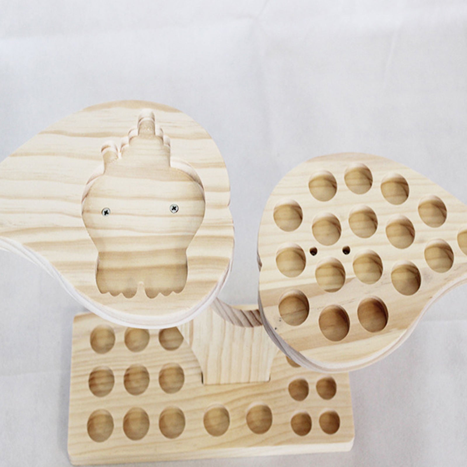 36 Slots Wooden Essential Oils Stand Diffuser Holder Carousel Decoration
