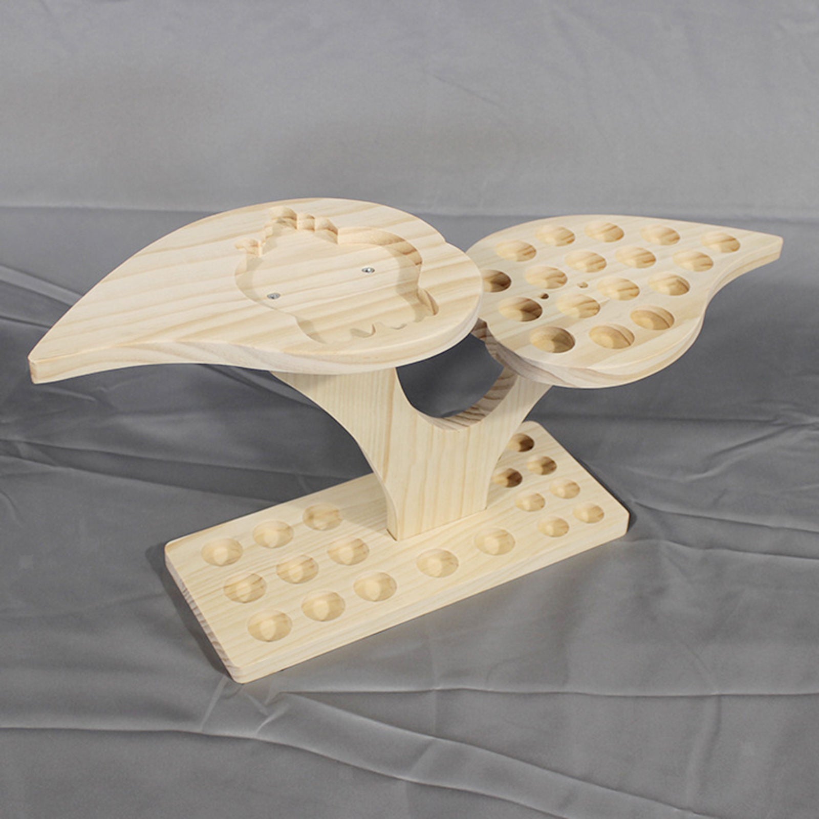 36 Slots Wooden Essential Oils Stand Diffuser Holder Carousel Decoration