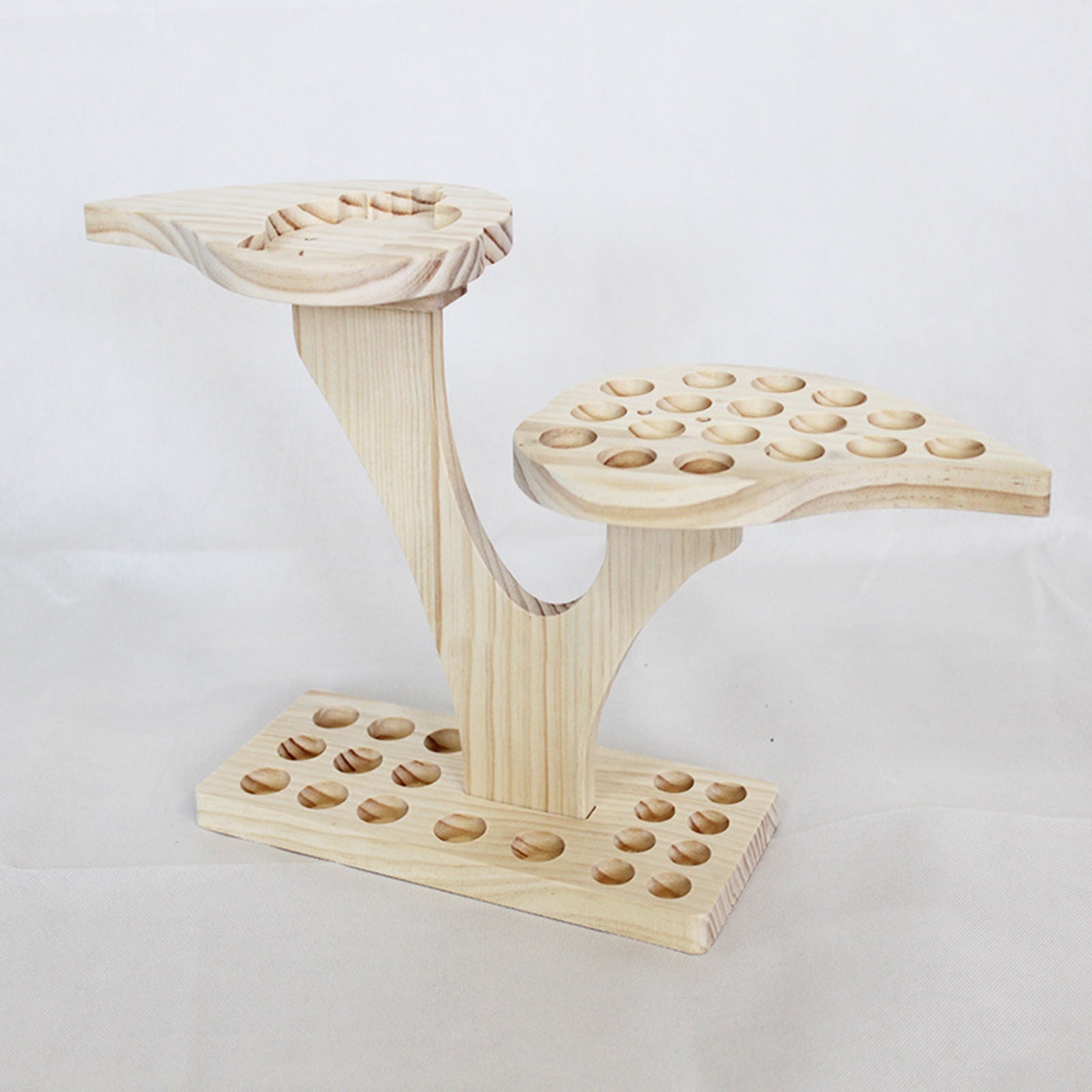 36 Slots Wooden Essential Oils Stand Diffuser Holder Carousel Decoration