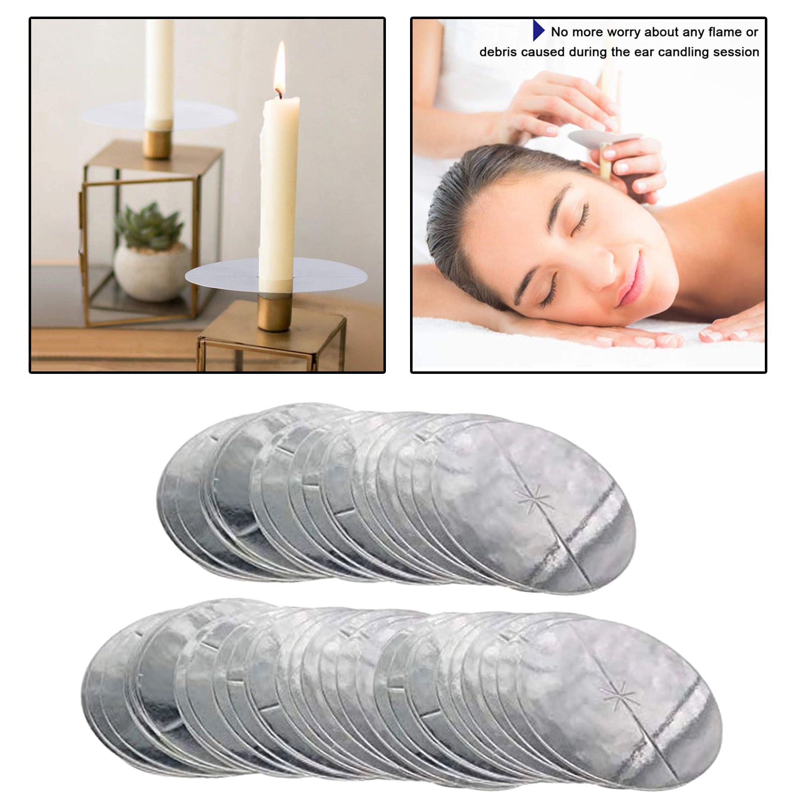 50-Pack Candles Drip Protectors Protective Disk Drip Guard for Ear Care