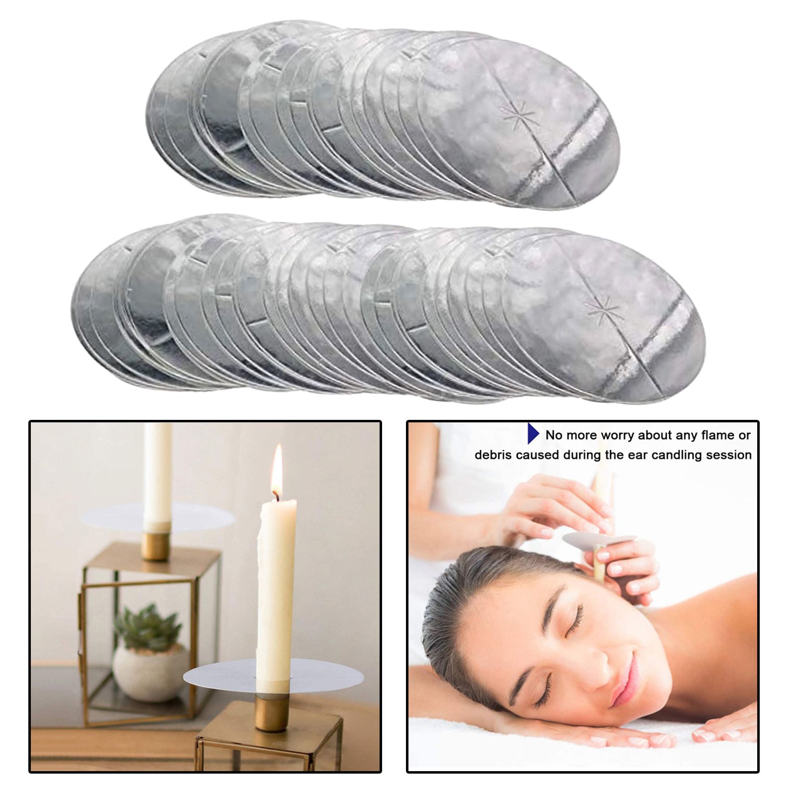 50-Pack Candles Drip Protectors Protective Disk Drip Guard for Ear Care