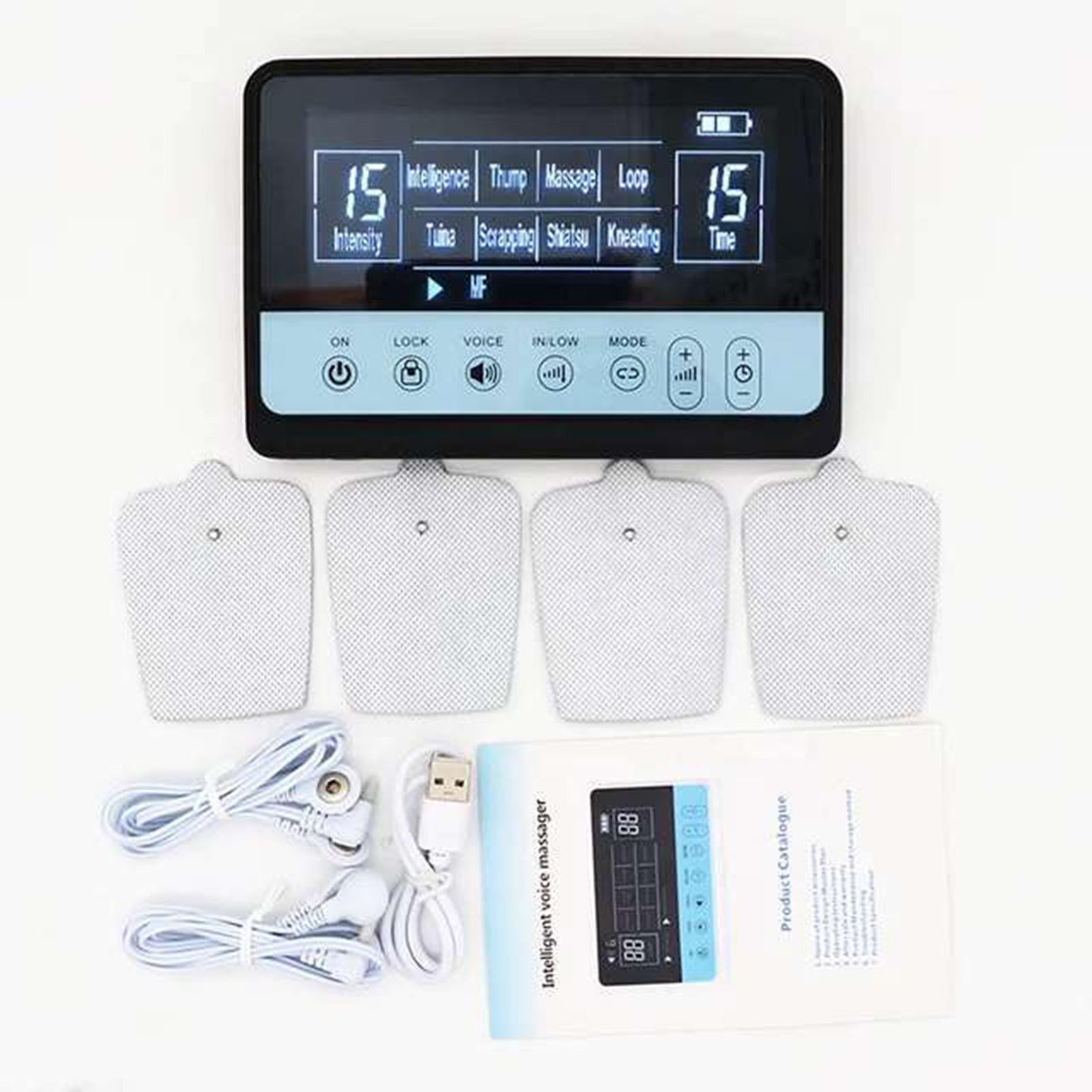15 Levels Electronic Pulse Massager Shoulder Muscle Pain Therapy Body Relax