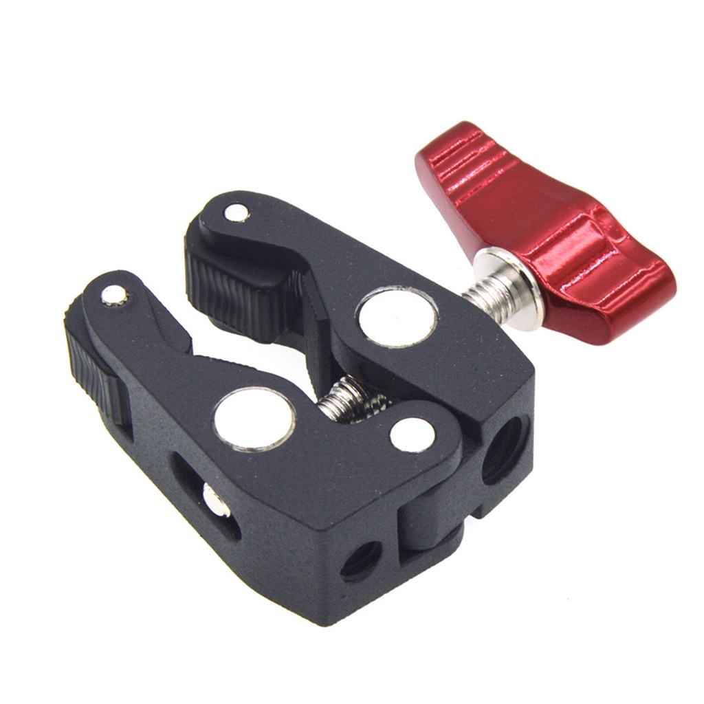 Camera clamp holder for tripod accessories Flash holder 1/4 "3/8" thread