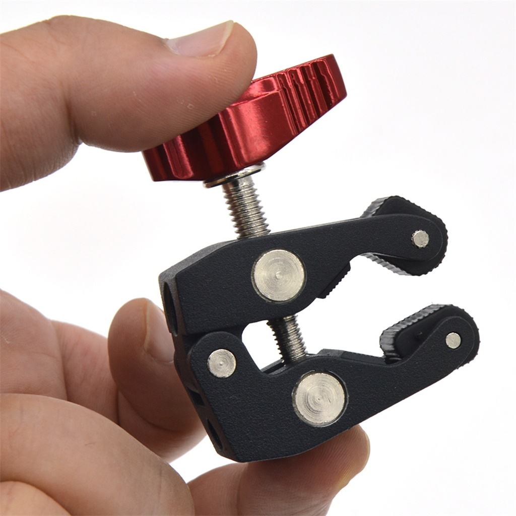 Camera clamp holder for tripod accessories Flash holder 1/4 "3/8" thread