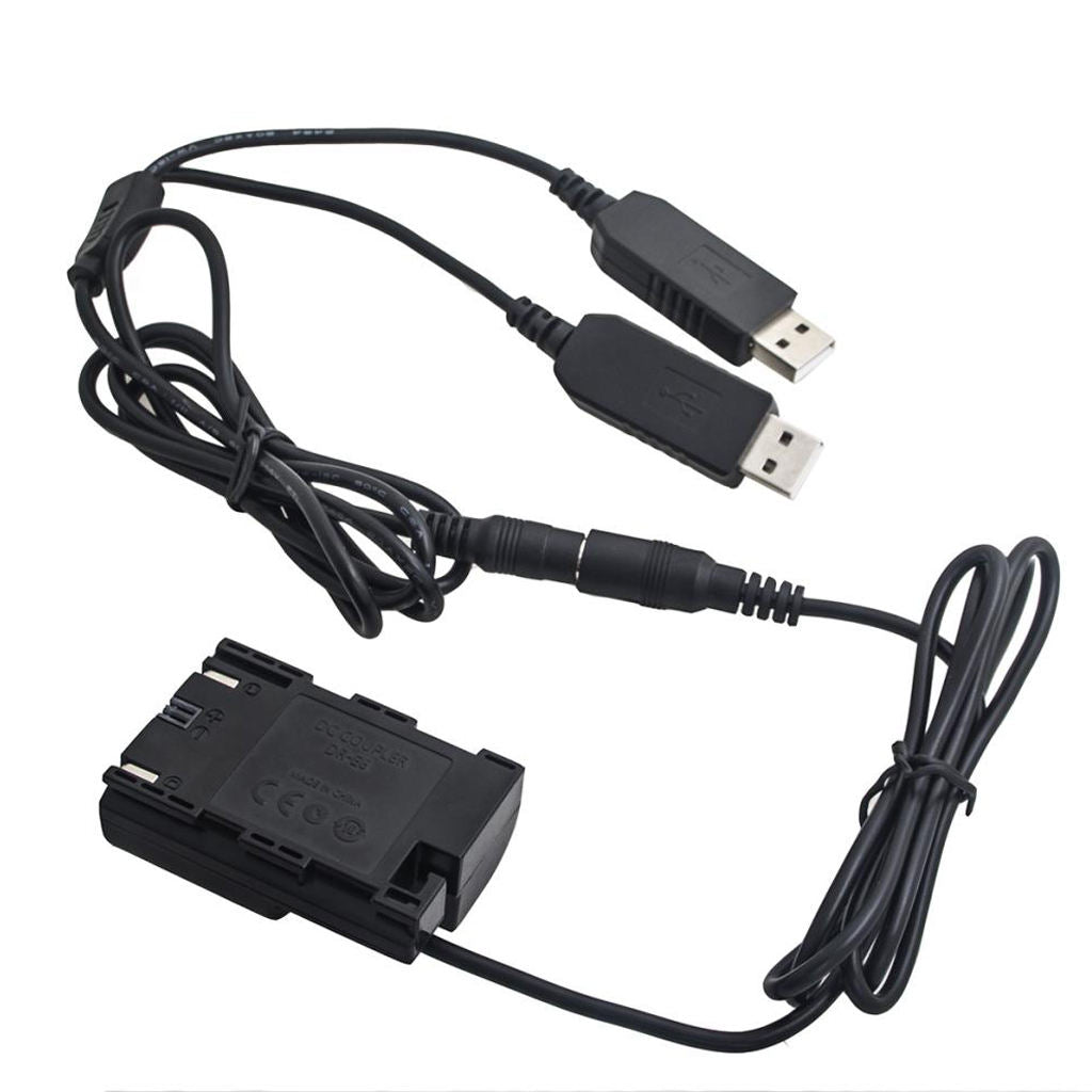 LPE6 Battery Power Pack USB DC Coupler DR-E6 for Canon 60Da 70D 80D 5D 6D 7D