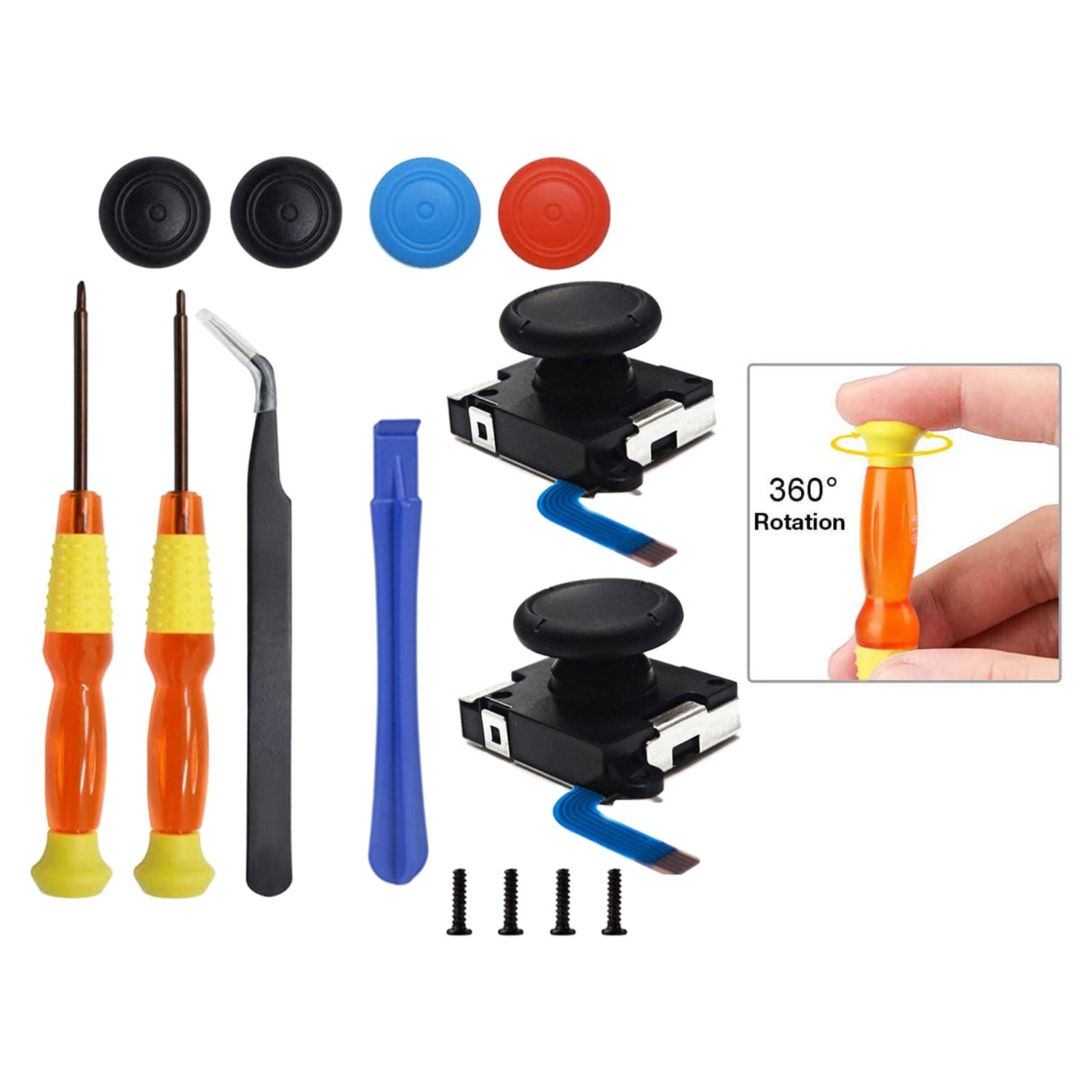 14 in 1 Joystick Analog Thumb Sticks for Nintendo Switch Joy-Con Repair Tool
