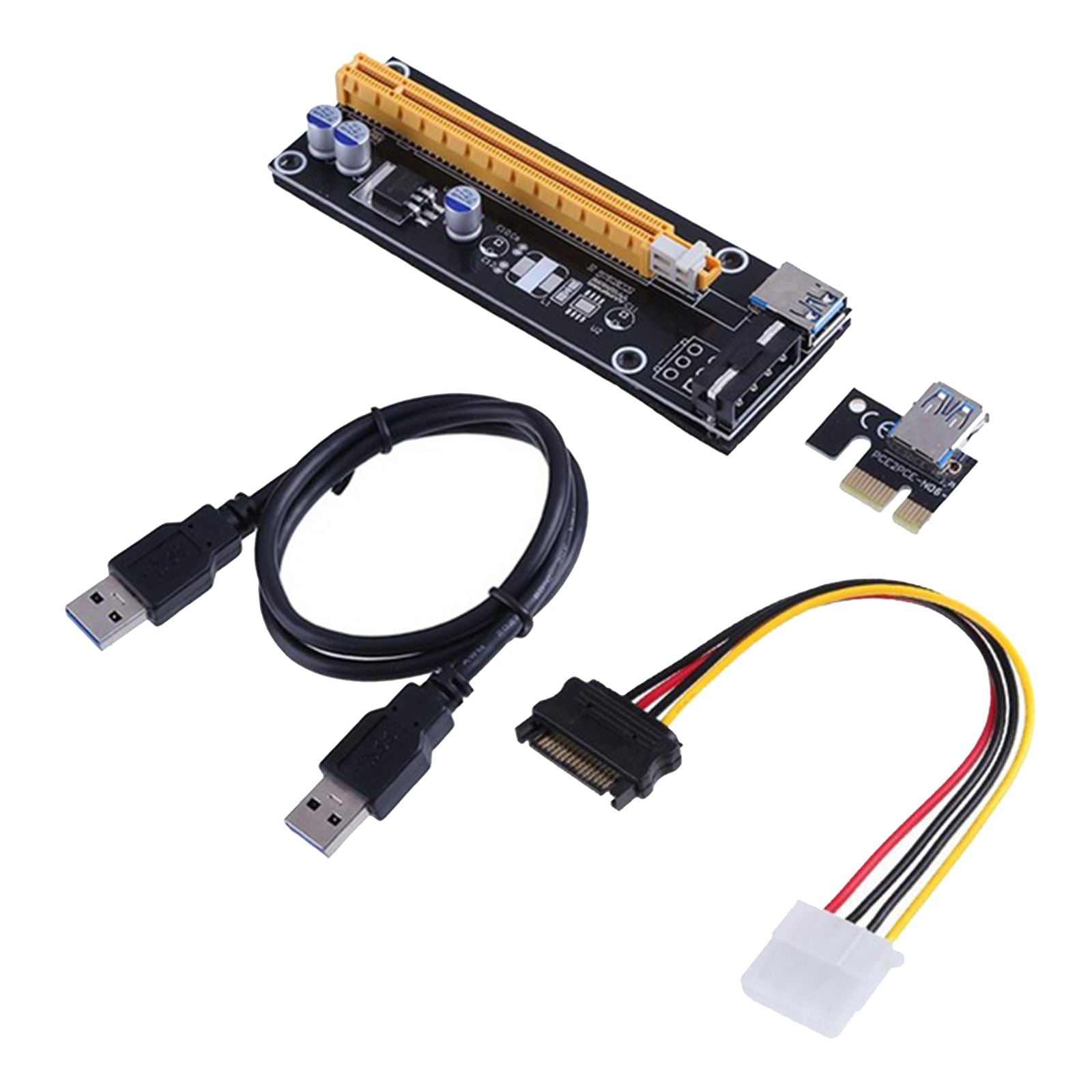 VER006 PCI-E Riser Card 4pin PCI Express Adapter USB 3.0 for Bitcoin Miner