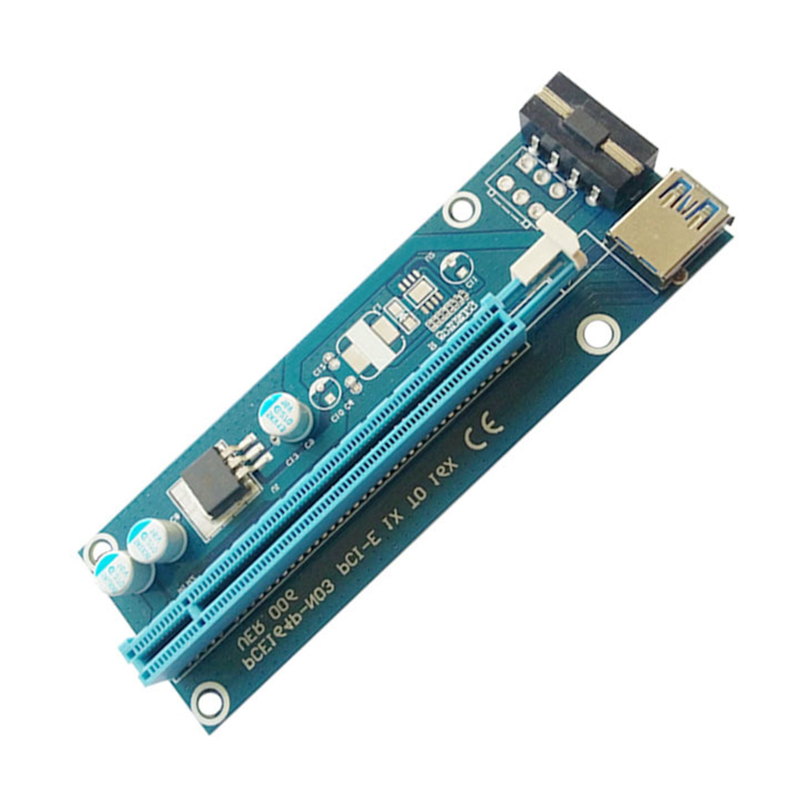 VER006 PCI-E Riser Card 4pin PCI Express Adapter USB 3.0 for Bitcoin Miner