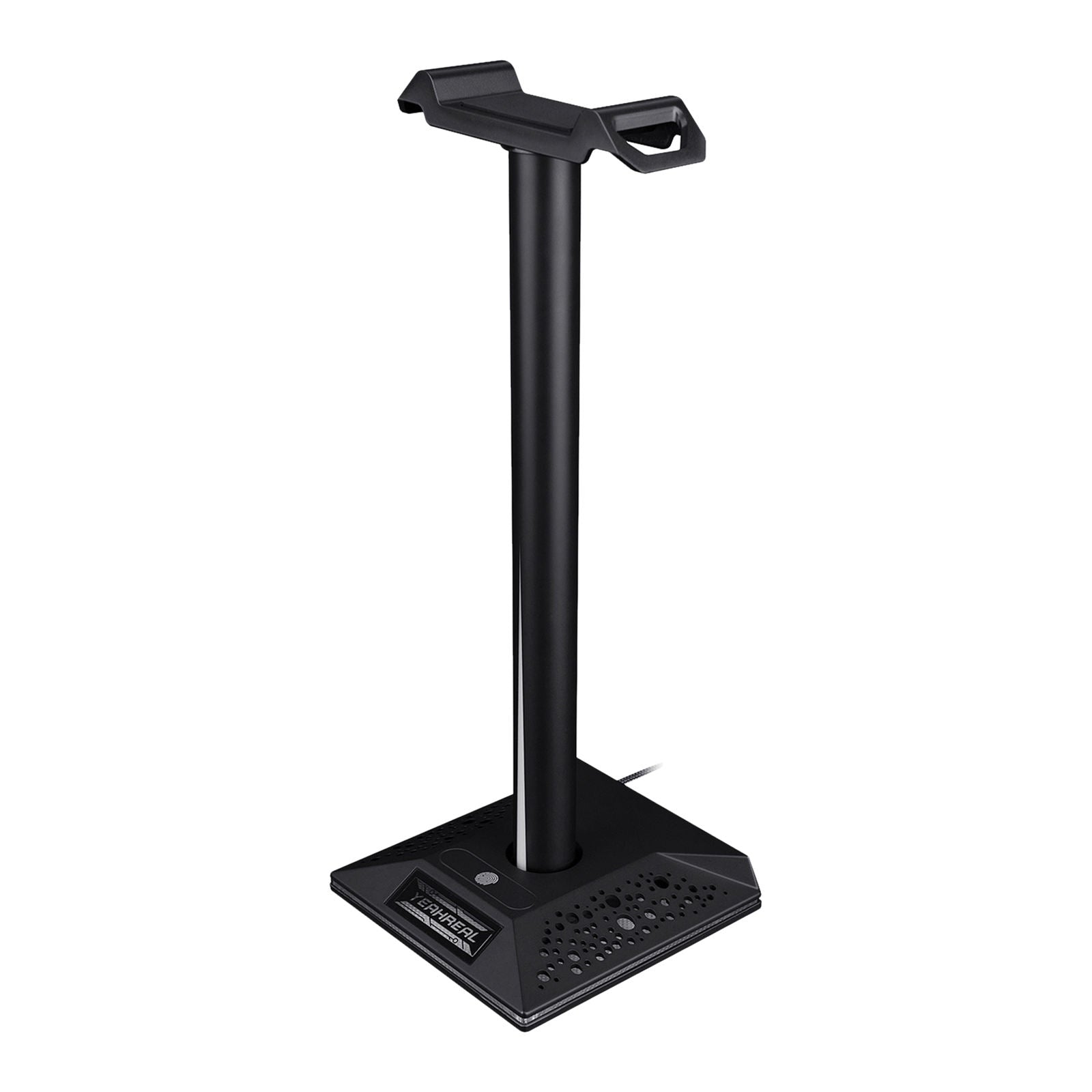 RGB Headphone Dual Headset Stand Hanger Display Bracket Racks w/ USB Hub