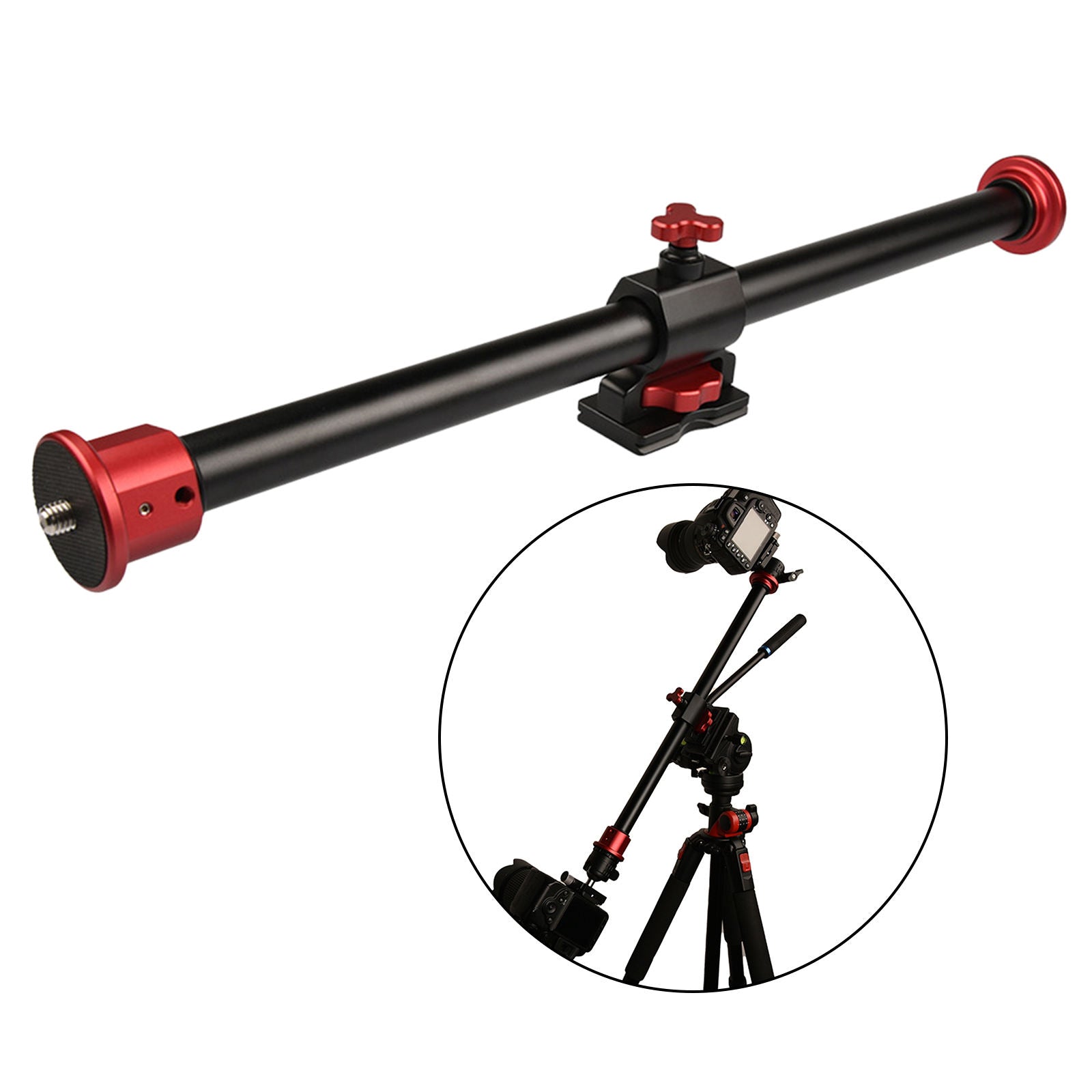 20inch Aluminum Camera Tripod Horizontal Rod Bar for Photography Studio