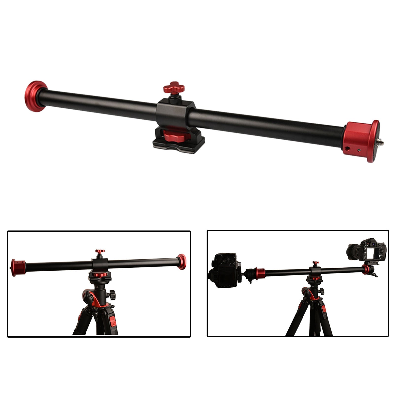 20inch Aluminum Camera Tripod Horizontal Rod Bar for Photography Studio