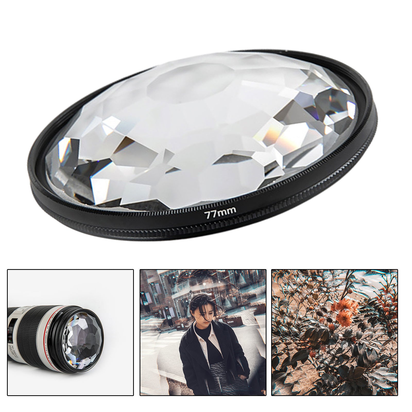Camera Glass 77mm Kaleidoscope Prismatic Filters Camera Photography Accessories