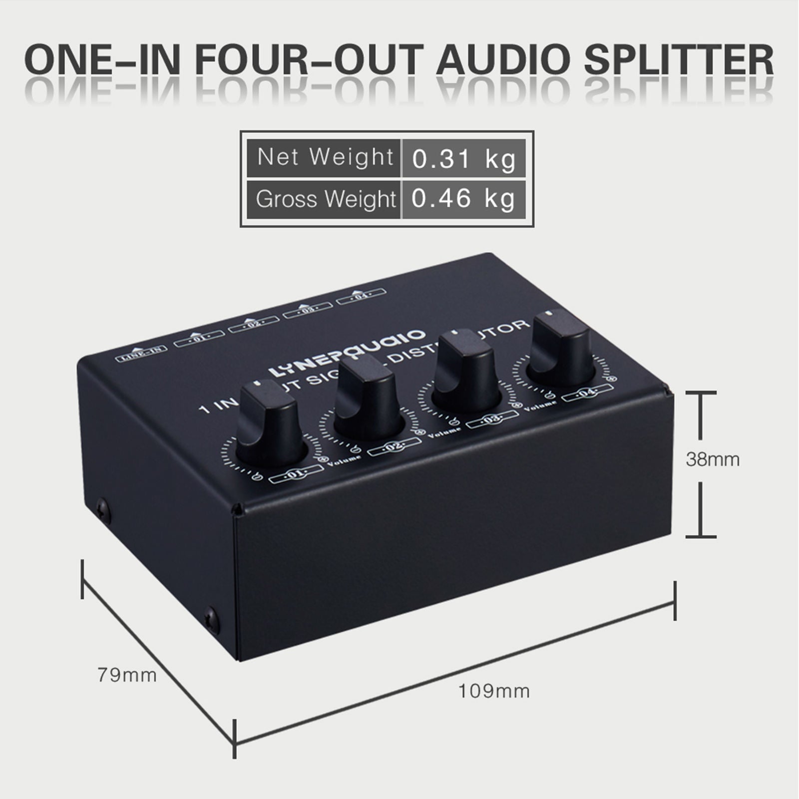 Signal Amplifier 1 In 4 Out Distributor No Loss Aluminum Case Premium Sturdy
