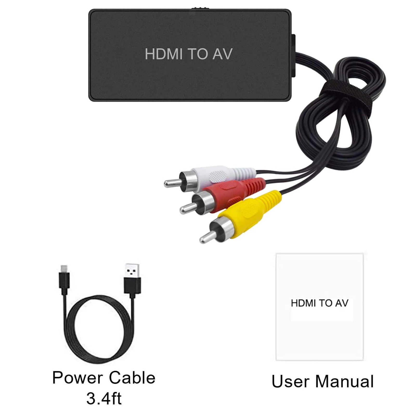 HDMI to AV Converter Audio   PAL NTSC for Old TV Streaming Stick DVD