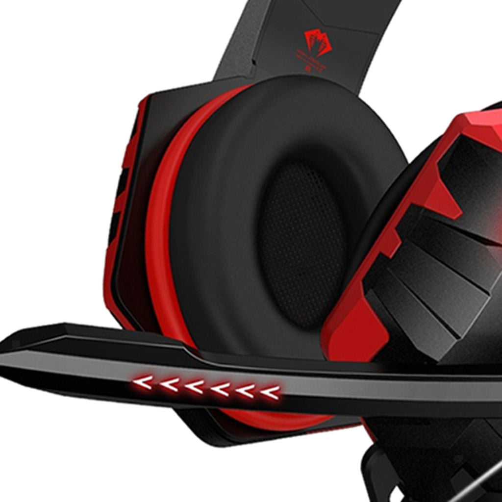 Surround Sound Gaming Headset with Noise Cancelling Mic Volume Control Red
