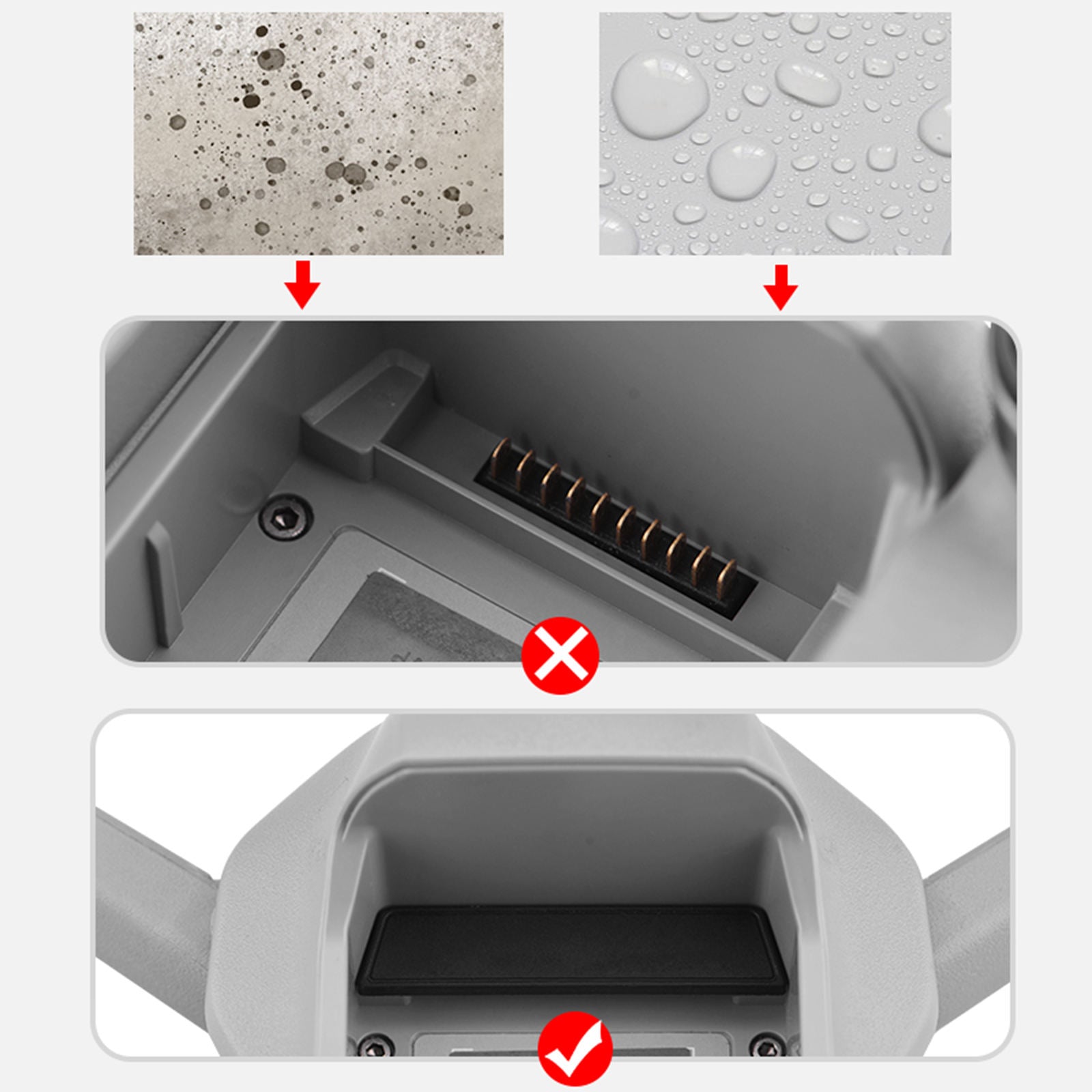 4 Pieces Battery Port Dustproof Plug Cover for Mavic Air 2S