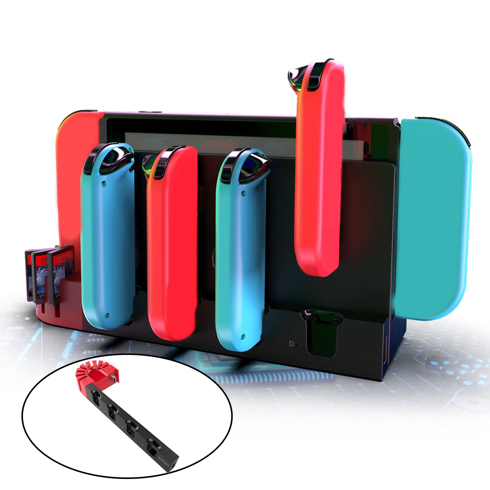Charger Charging Dock Station for Nintendo Switch Joypads with Indicator