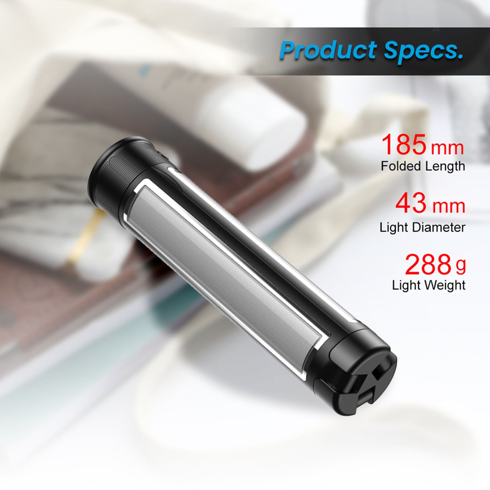 Foldable LED Selfie Light Monopod Fill Light 90 Degree Adjustable Dimmable