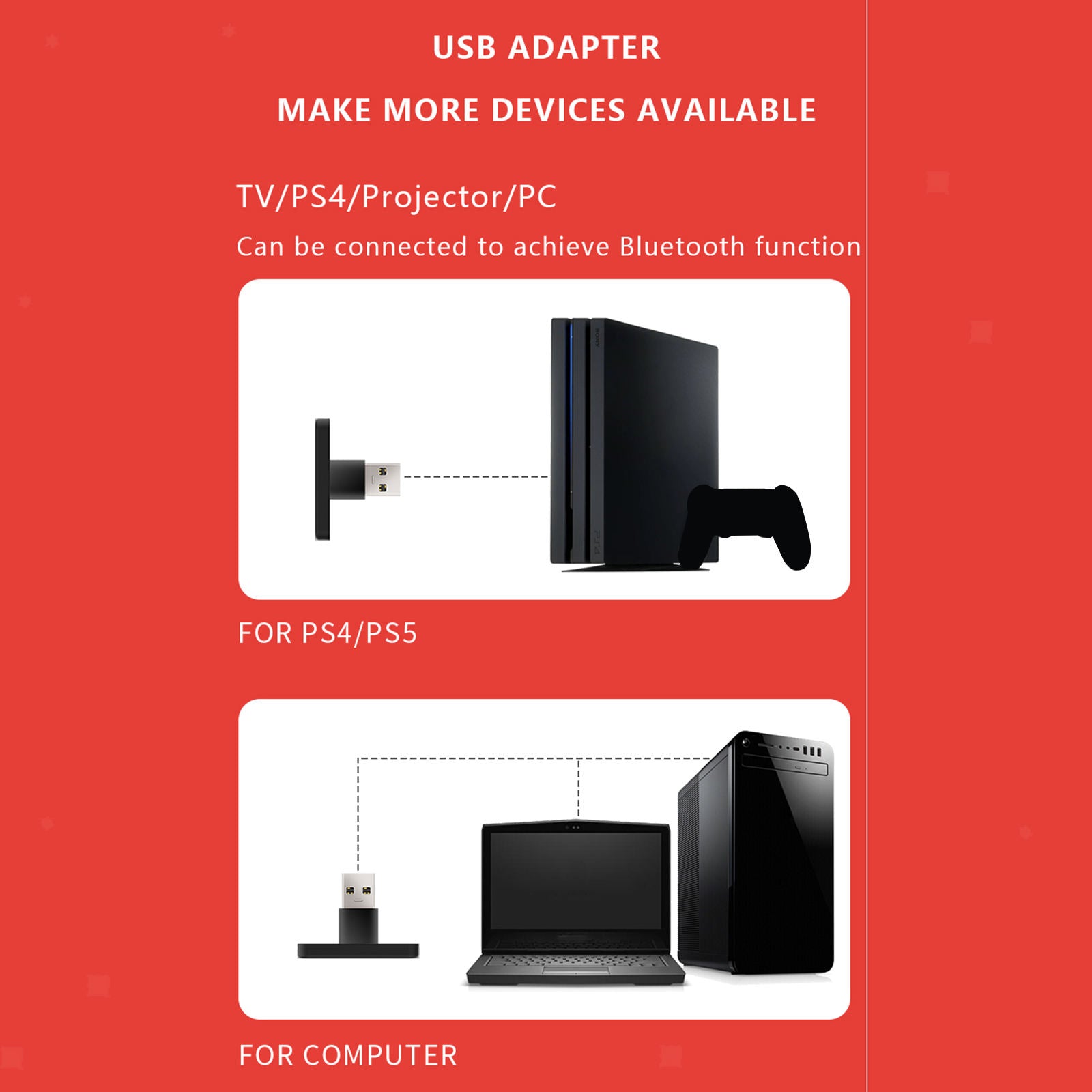 CSR8670 Type-C Bluetooth Adapter 5.0 Compatible with Switch Accessories