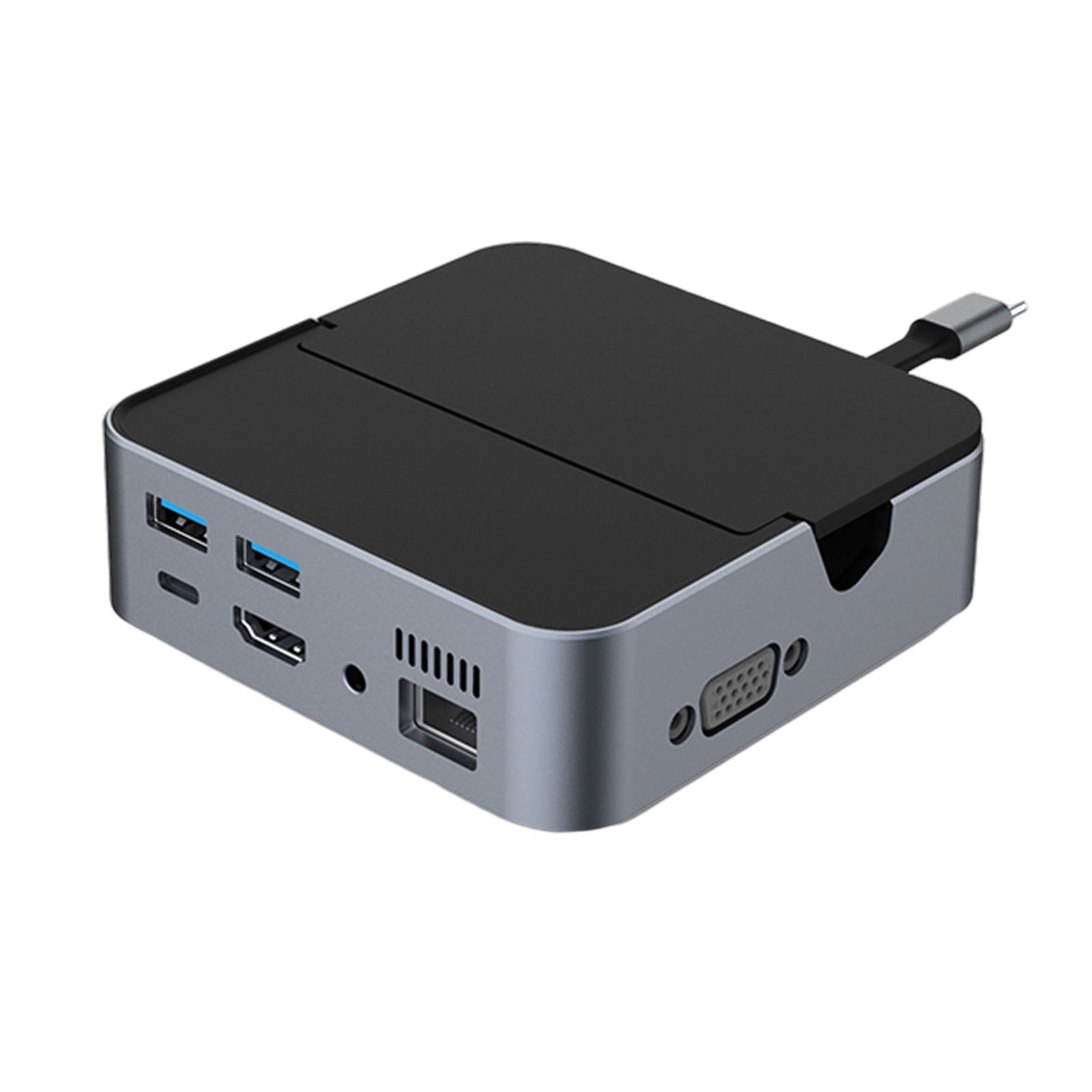 USB Type C to HDMI VGA Adapter 9 in 1 SD/TF Card Reader Hub 2 USB Ports