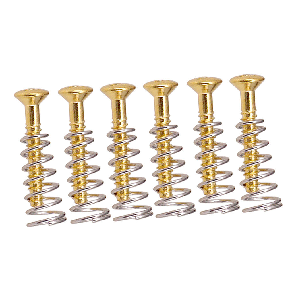 6 Pcs of Set Electric Bass Screws Springs Set for  Telecaster Electric Guitar
