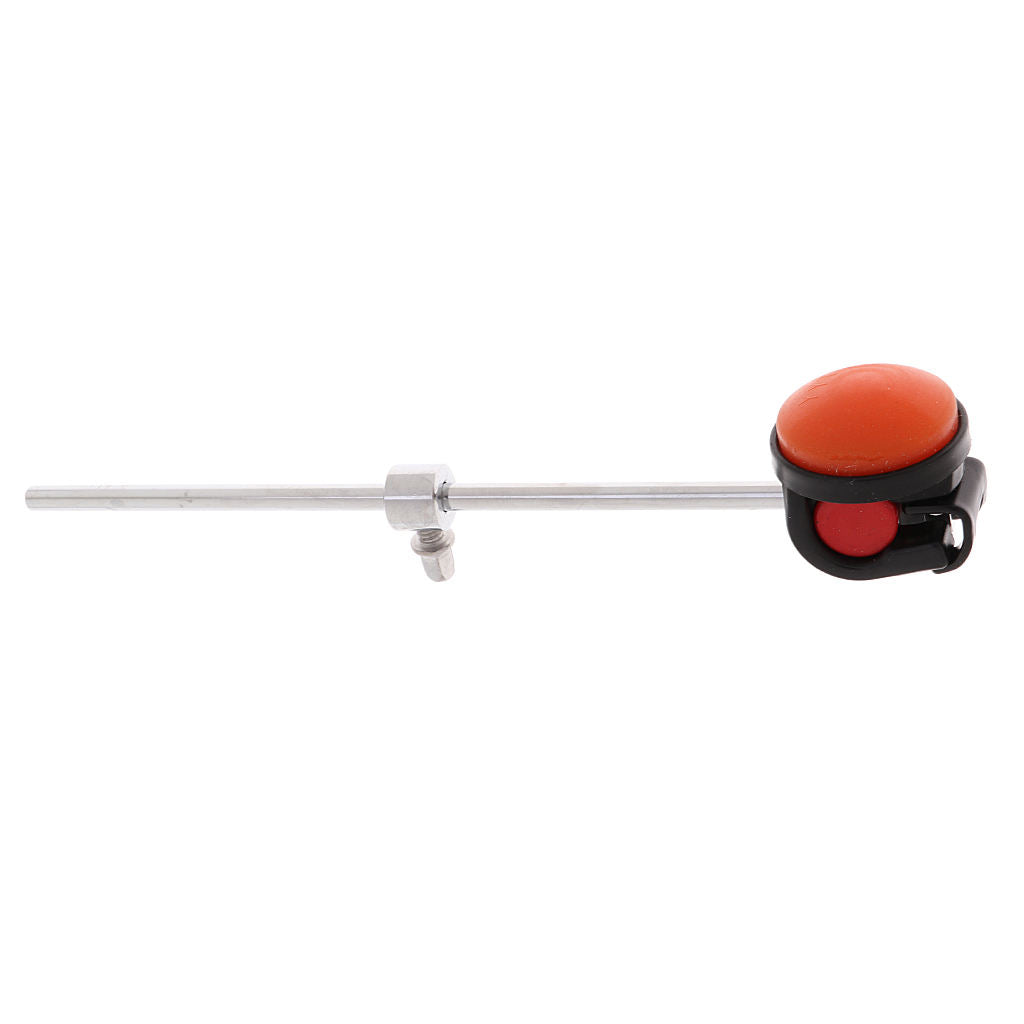 Durable 2Pcs Metal Orange & Blue Drums Pedal Beaters Silicone Hammer Head for