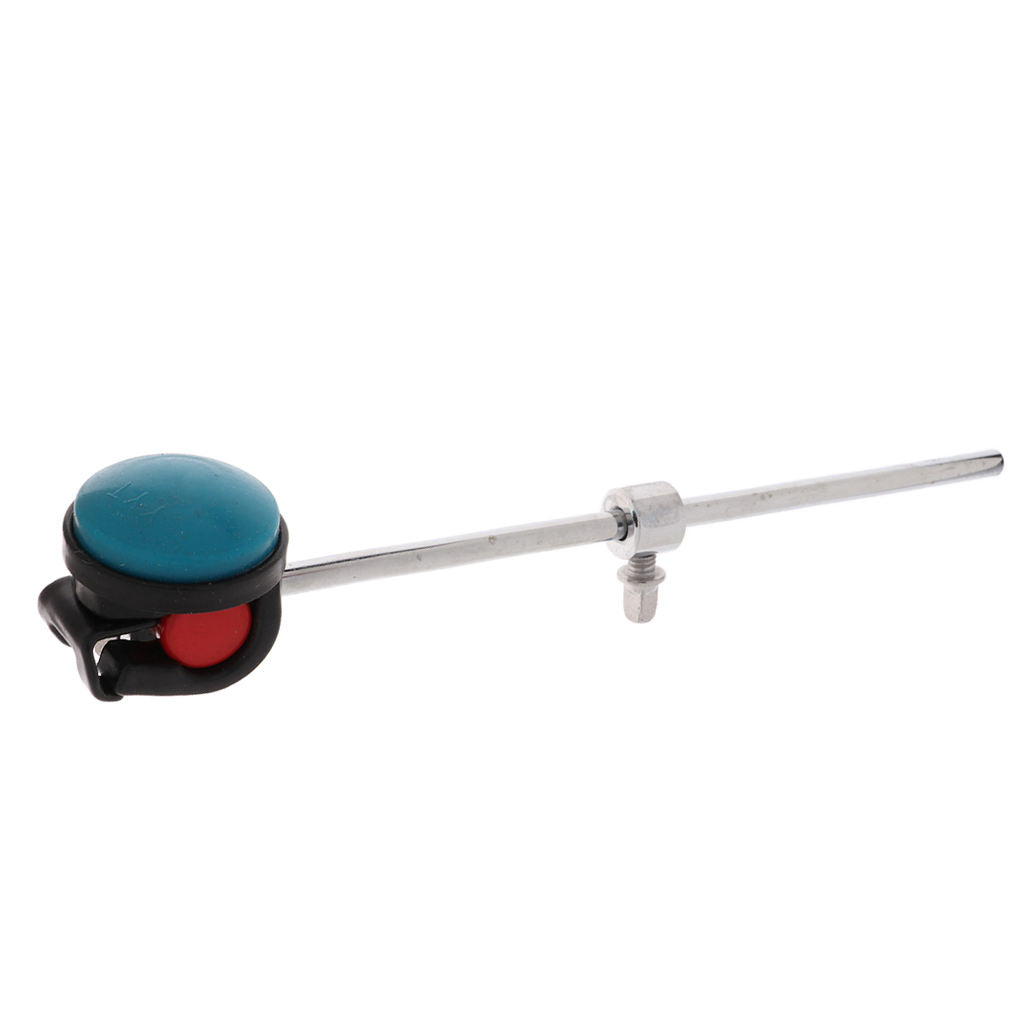 Durable 2Pcs Metal Orange & Blue Drums Pedal Beaters Silicone Hammer Head for