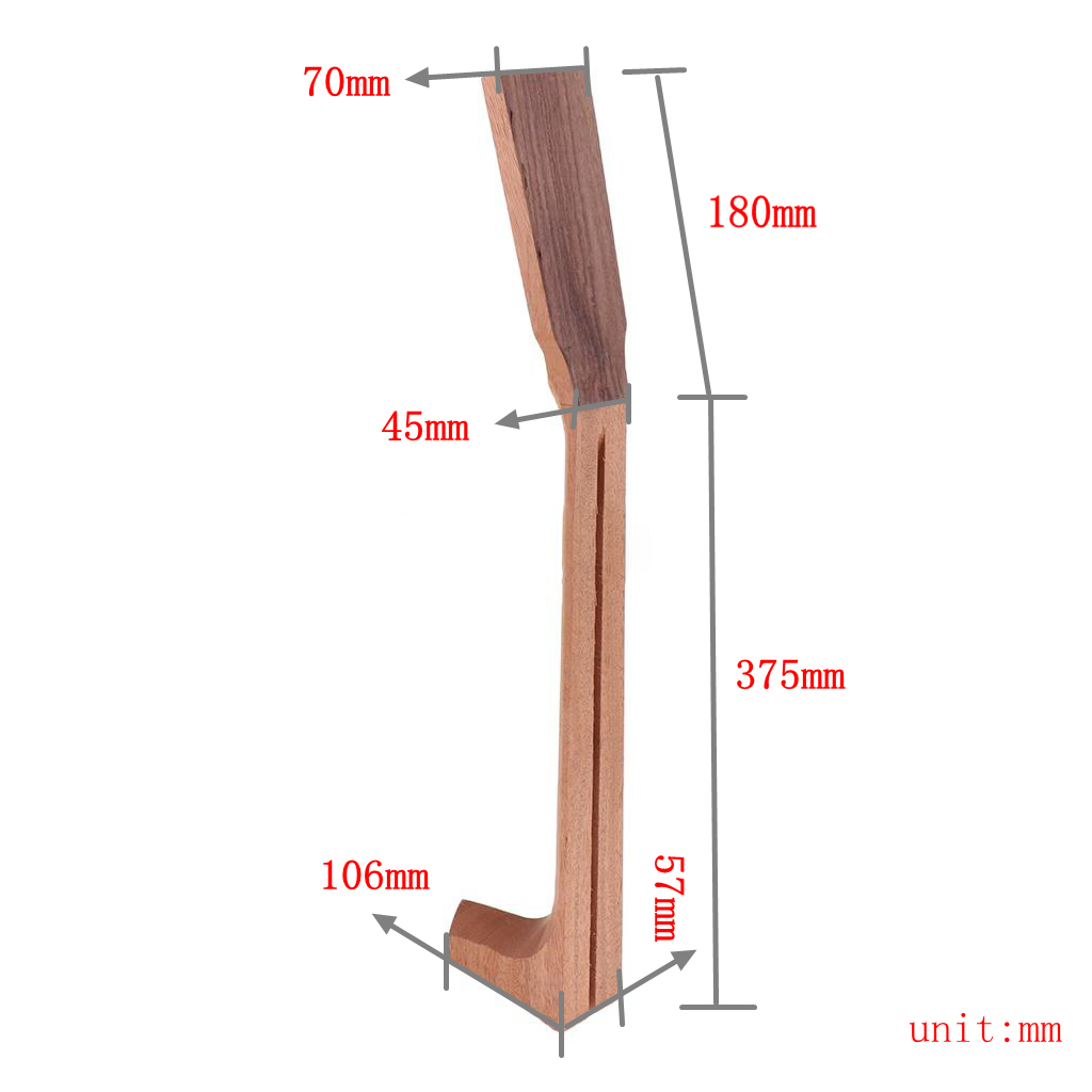 3 Pcs Unfinished Mahogany Wood Acoustic Guitar Neck Parts Luthier Tool
