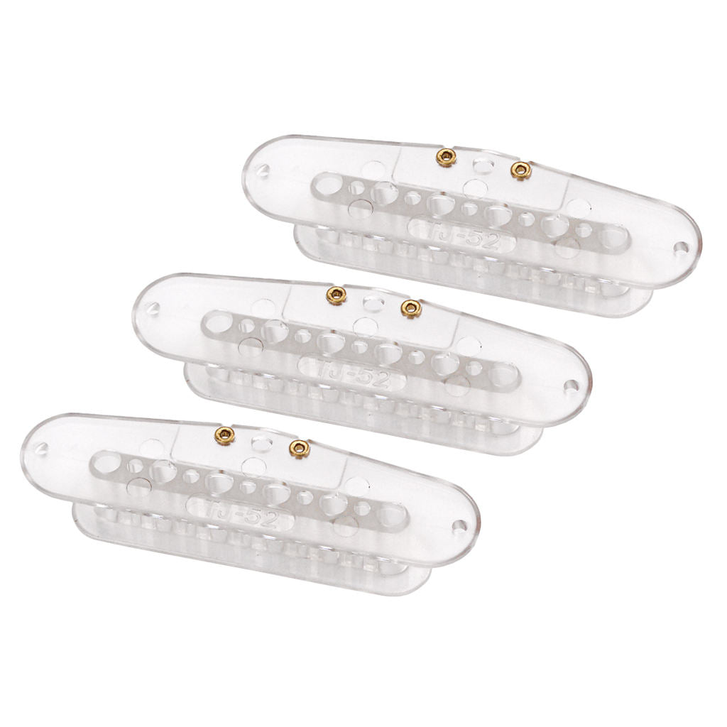 Single coil bobbin flatwork, transparent set, 52 mm rods, 3 sets,