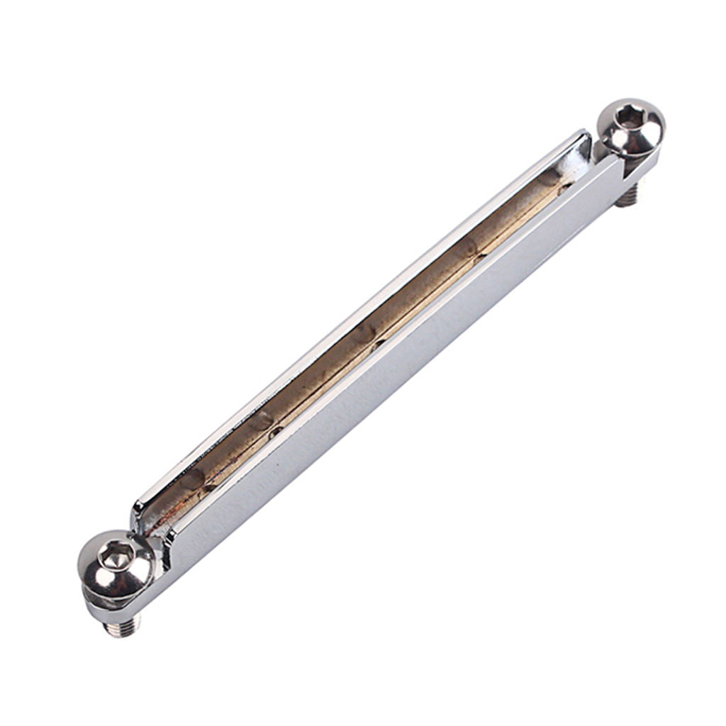Adjustable Bridge Saddle with Slotted Nut Metal Alloy for Acoustic Guitar